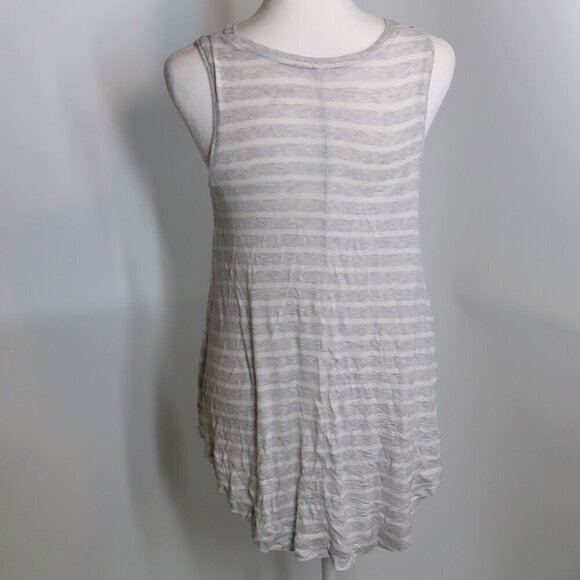 Merona Women's Gray White Striped Tank Size XS - Picture 5 of 6